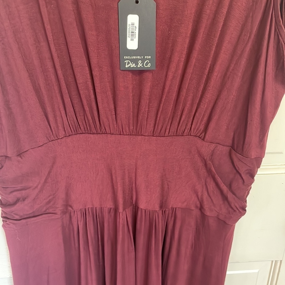 Cameo Appearance by Dia & Co. Kortney Tank Dress Burgundy.Size 1X - Picture 7 of 11
